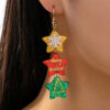 Wholesale Christmas bear and dog earrings