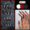 Wholesale Halloween bloody ghost nail art patches wearable nail tips