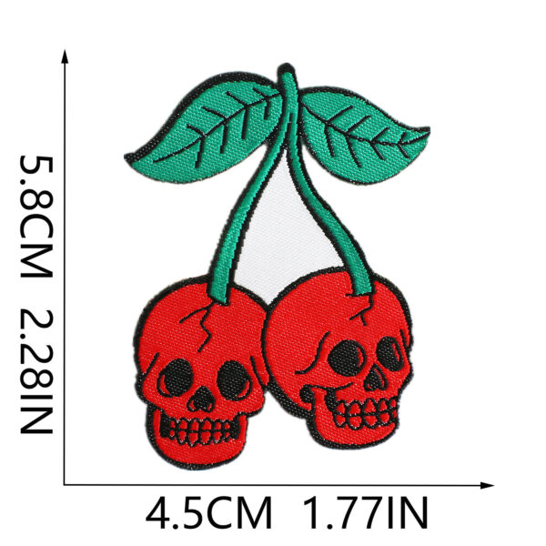 Wholesale Black Panther Woven Label Cloth Patch for Clothing Decoration Cherry Woven Label Ironing Skull Patch Patch Bag Ghost Hand Collar Label
