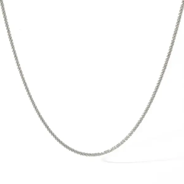 Wholesale 316 Stainless Steel Gold Plated Vacuum Electroplating (In-Furnace) Gold-Steel Color Unisex Sparkling Cauliflower Chain Necklace