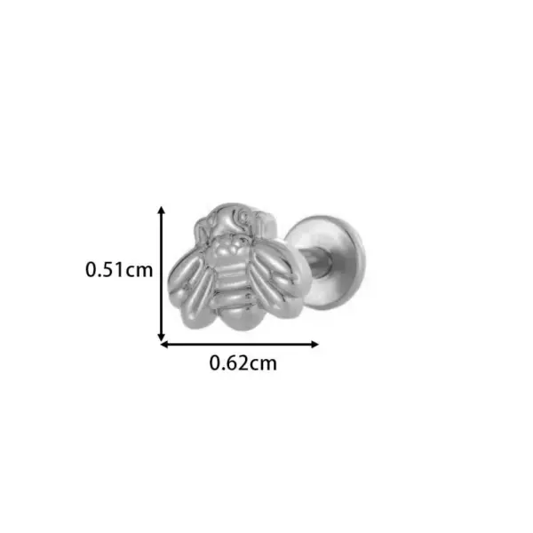 Wholesale 316 Stainless Steel Flower Snake Casual Simple Style Ear Studs For Women's