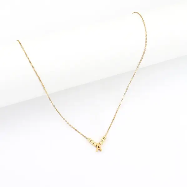 Wholesale 201 Stainless Steel 304 Stainless Steel Copper Letter Pendant Necklace