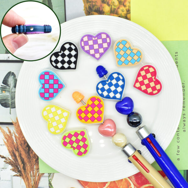 Wholesale love series student stationery ballint pen handmade beaded