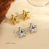 Wholesale 1 Pair Vintage Style Classic Style Scallop Star Starfish Plating 304 Stainless Steel Ear Studs