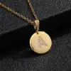 Wholesale Real Gold Plated Letter Titanium Steel Fashion Waterproof Non Tarnish Titanium Steel Necklace