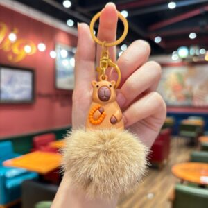 Brown fur ball [kapi bracelet] / 8.6*5.5cm