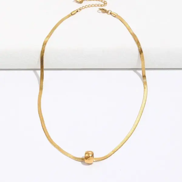 Wholesale Jewelry Fashion Argyle 304 Stainless Steel 14K Gold Plated Plating Stainless Steel Necklaces