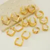 Wholesale 1 Pair Elegant U Shape Plating Stainless Steel Titanium Steel 18K Gold Plated Earrings