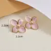 Wholesale Ion Plating (IP) Flower 304 Stainless Steel Casual Pastoral Simple Style Waterproof Non Tarnish Ear Studs