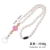 Wholesale New Handmade Woven Necklace Keychain Creative DIY Heart Silicone Beads Brand Work Id Lanyard