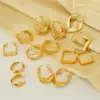 Wholesale 1 Pair Elegant U Shape Plating Stainless Steel Titanium Steel 18K Gold Plated Earrings