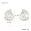 Wholesale PVD Coated Real Gold Plated 18K Gold Spiral Stainless Steel Simple Style Waterproof Non Tarnish Ear Studs