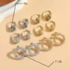 Wholesale 1 Pair Ig Style Circle Plating Inlay Copper Zircon 14k Gold Plated Earrings