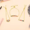 Wholesale Fashion Geometric Copper 18k Gold Plated Artificial Gemstones Bracelets In Bulk