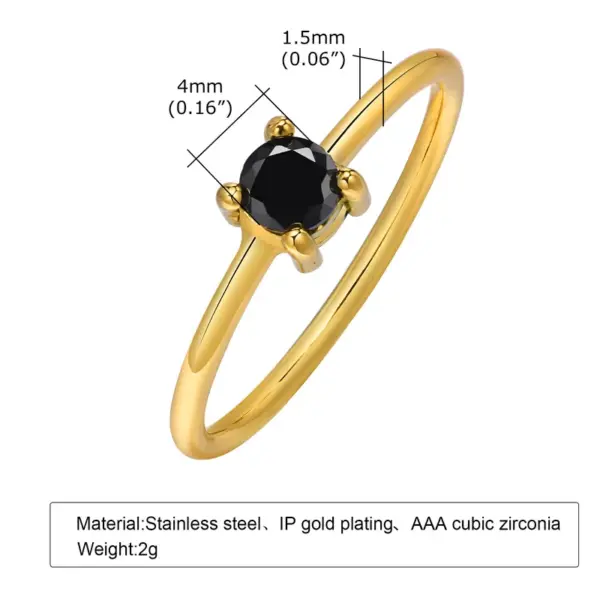 Wholesale PVD Coated Real Gold Plated 18K Gold Solid Color 201 Stainless Steel IG Style Simple Style Waterproof Non Tarnish Open Ring Rings