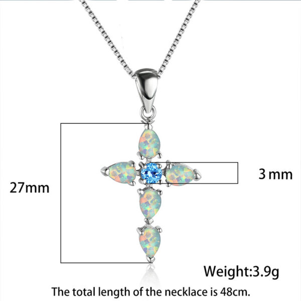 oly-d138a256f8a22a88f1d47362f982d482 Wholesale Cross-border explosions cross pendant necklace women's summer clavicle chain Aobao jewelry wholesale Europe and the United States with diamond jewelry