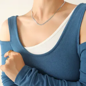 P559-Steel Necklace-37 + 8cm
