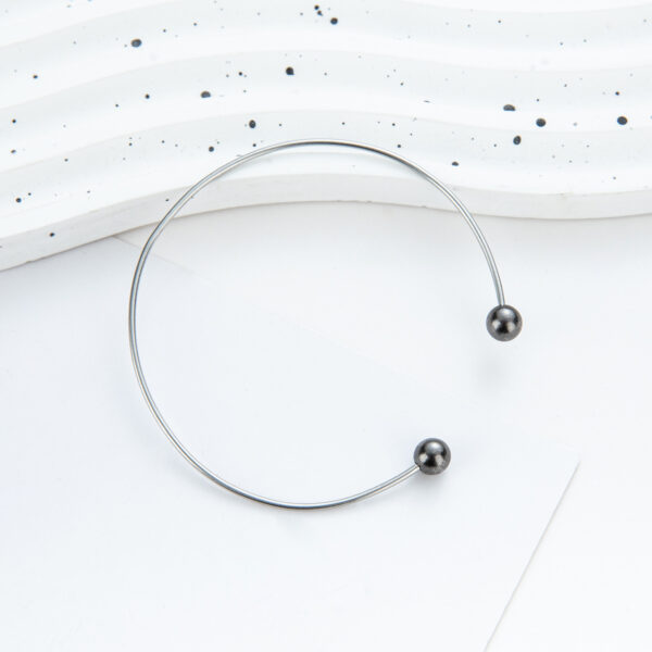 Wholesale Creative DIY Handmade Beaded Bracelet C- shaped Beveled Open Bracelet Couple Beaded Bracelet Bracelet Factory Outlet