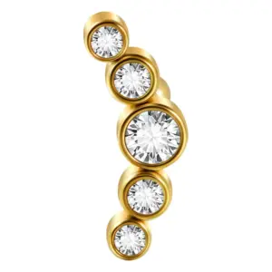 White Diamond-Gold / Rod Thickness * Rod Length 1.2x6mm