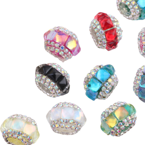 oly-d154ad8e619d716e98f848c2d7f32f56 Wholesale Square cat's eye stone drill chain flat beads drill ball can wear straight hole beads DIY mobile phone chain key chain bag chain accessories