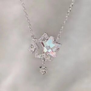 Wholesale Shining Gemini Magic star necklace 2023 new light luxury niche high-grade clavicle chain summer Women