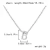 201 Stainless Steel Letter Ion Plating (IP) KC Golden Plated Casual Simple Style Waterproof Non Tarnish O-shaped Chain Gold Silver Pendant Necklace