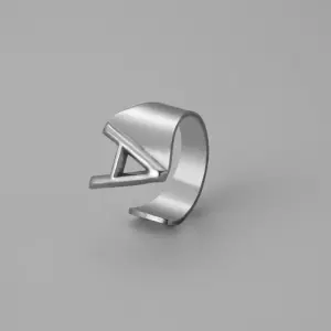 Silver a Open Ring J382-27 / Adjustable Opening
