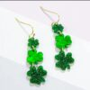 Wholesale Cross-border St. Patrick's day beer festival earrings vintage clover European and American earrings personalized earrings for women