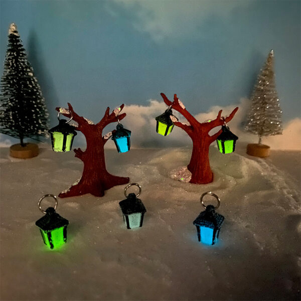 oly-d17ff73e580267440eef796839de5664 Wholesale Luminous light micro landscape ornaments resin crafts snow tree Christmas ornaments