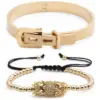 Wholesale Fashion Letter Titanium Steel K Gold Plated No Inlaid In Bulk