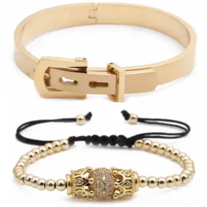 Wholesale Fashion Letter Titanium Steel K Gold Plated No Inlaid In Bulk