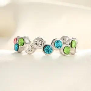 Irregular Steel Color Diamond / Adjustable Opening