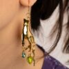 Wholesale Cross-border Foreign Trade Ancient Egypt Gold Hand Snake Earrings Weird Earrings Weird Earrings Cool Earrings Jewelry Aesthetics