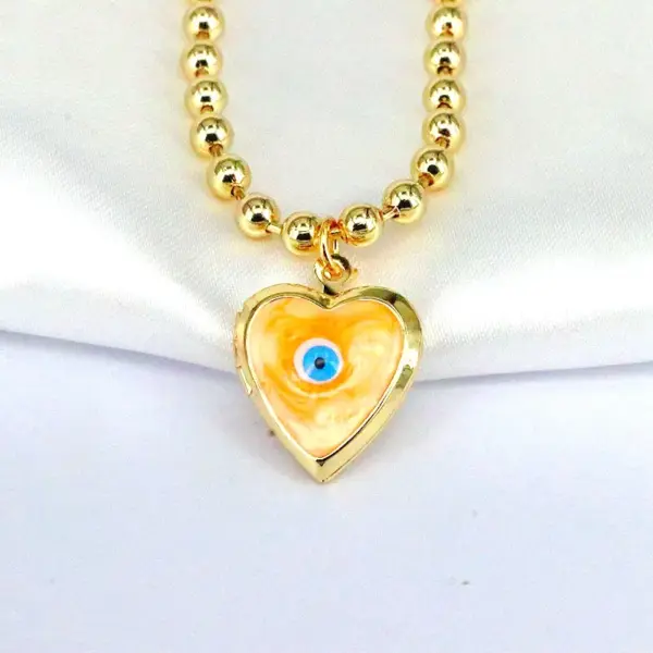 Wholesale Elegant Hip-hop Vintage Style Eye Copper Plating Gold Plated Pendant Necklace