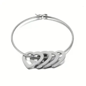 Silver / One Size / 4 Hearts