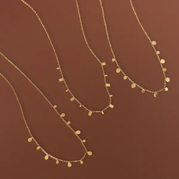 Chocker Texture Cold Style Niche Necklace Small Round Slice Necklace Clavicle Chain Titanium Steel Girl Versatile Style Ornament