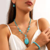 Wholesale Vintage Turquoise Pendant Set