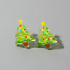 Wholesale Christmas resin Christmas tree snowman Santa Claus earrings