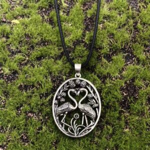 Wholesale temu Amazon Europe and America Cross-border Hot Selling Vintage Wildflower Mushroom Animal Wolf Crane Owl Vintage Necklace Pendant