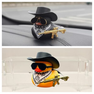 Black cowboy duck+yellow cowboy duck