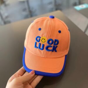 Good luck baby cap-good luck [orange] / Recommended head circumference reference (47-54cm)