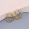 Wholesale 1 Pair Simple Style Round Heart Shape Rectangle Plating 304 Stainless Steel 18K Gold Plated Earrings