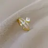 Wholesale Electroplating Golden Plated Crown Titanium Steel Basic Modern Style Open Rings