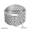 oly-d1c2219c91837411556bcc5913091b91 Wholesale Hollow Claw Chain Full Diamond Bracelet Multi-row Wide-brimmed Elastic Bracelet Internet Celebrity Same Style Fashion Bracelet Jewelry