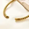 Wholesale Classic Style Solid Color Stainless Steel Plating Gold Plated Bangle