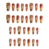 Wholesale Red gradient gold glitter wear nail plate