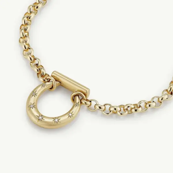 Wholesale PVD Coated 18K Gold Plated Geometric 201 Stainless Steel 304 Stainless Steel Simple Style Streetwear Waterproof Non Tarnish Bracelets Necklace