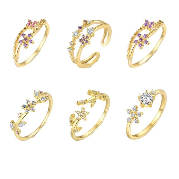 Wholesale S925 Sterling Silver French Flower Ring