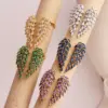Wholesale Fashion Wings Copper Gold Plated Zircon Rings In Bulk