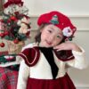 Wholesale Christmas parent-child beret warm wool red hat